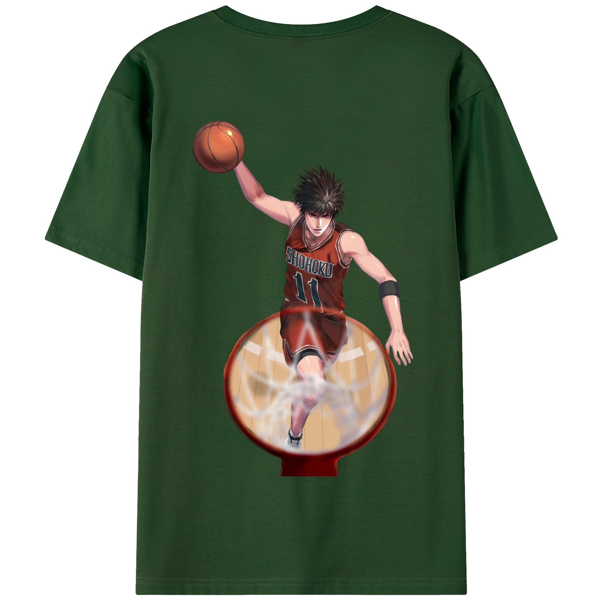 SLAM DUNK／スラムダンク 綿100％半袖Tシャツ（背面プリント）